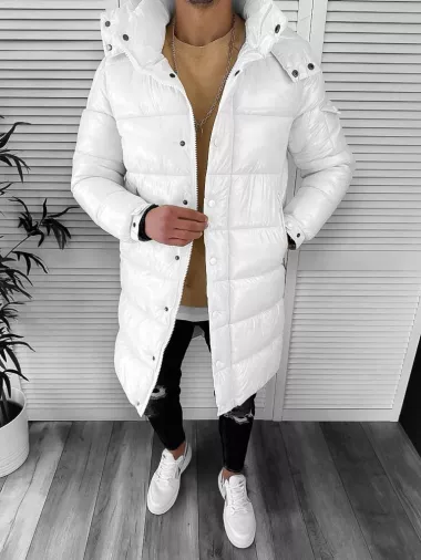 Geaca barbati de iarna, lunga, alba 5132 57-1